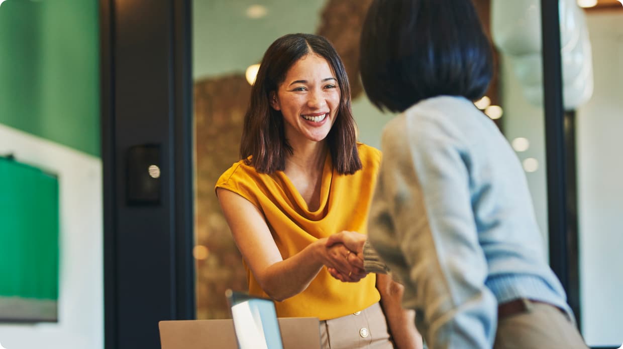 A person shaking hand
